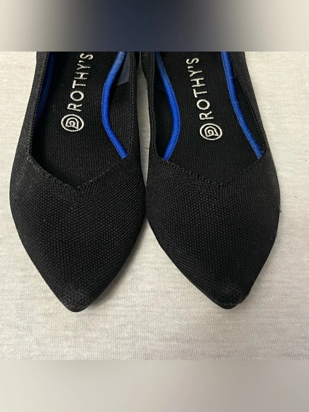 Rothy's The Point Classic Knit Black Flats